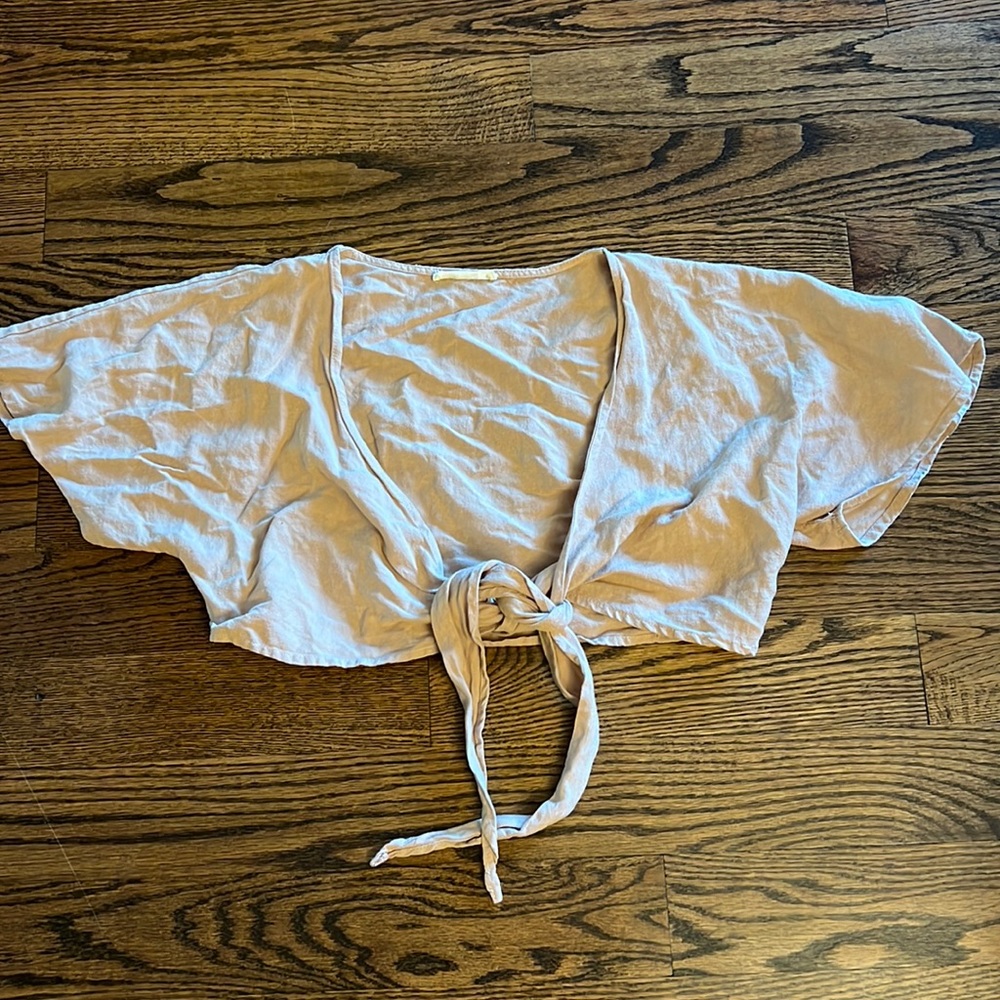 Tie front crop top